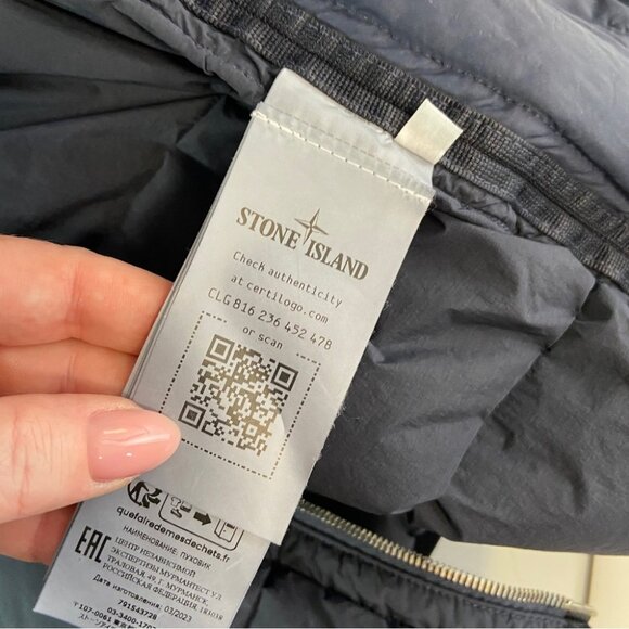 NWT Stone Island Seamless Tunnel Down-TC hooded jacket in Navy size XL - Picture 11 of 16